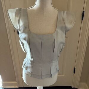 Madison Marcus Light Gray Pleated Blouse